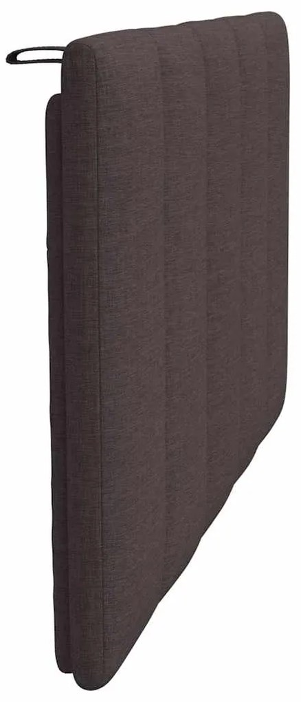 Almofadão de cabeceira 80 cm tecido castanho-escuro
