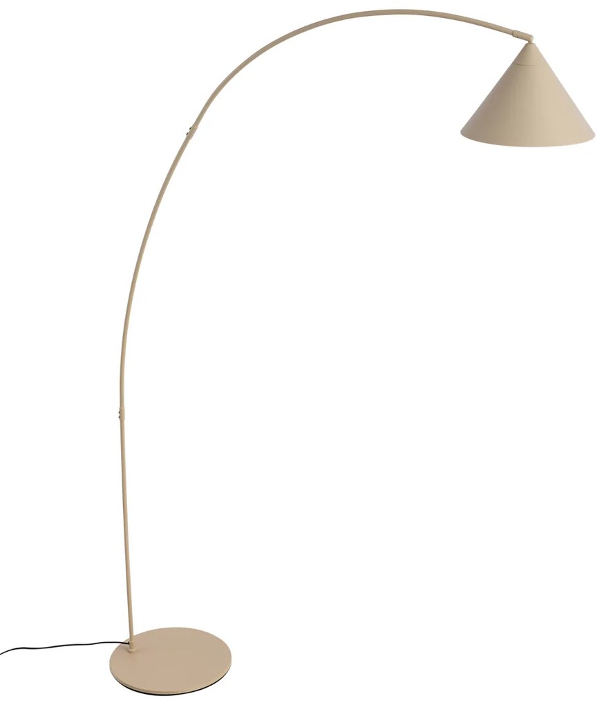 Candeeiro de pé retro bege com interior branco - Triangolo Retro