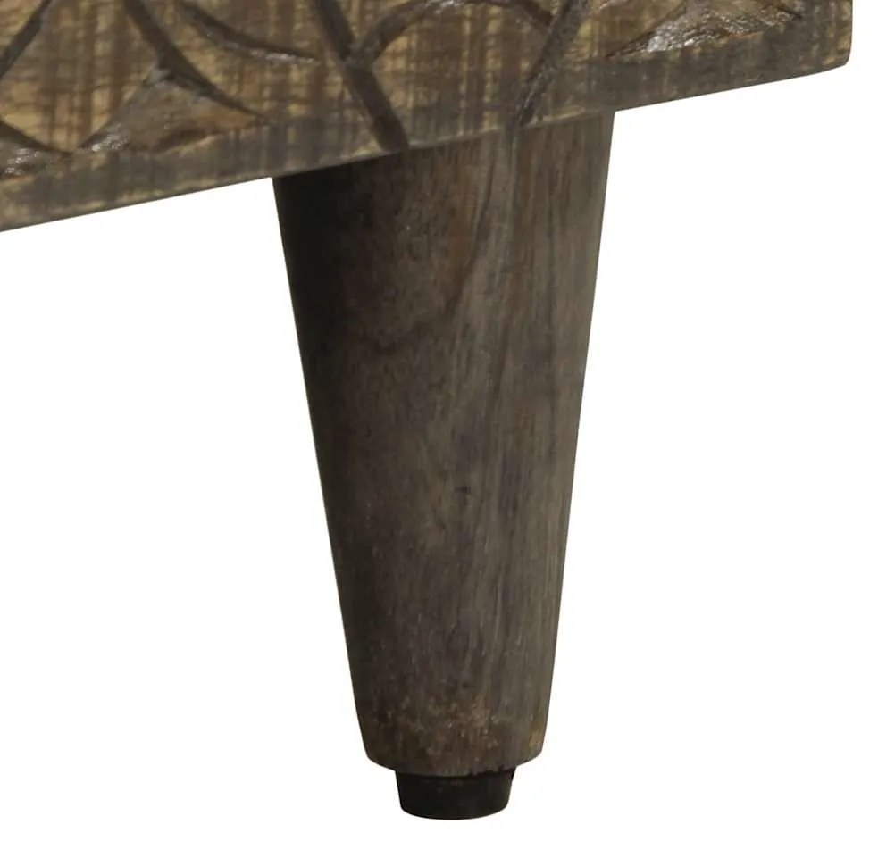 Mesa de cabeceira cinzento claro 50x33x60 cm
