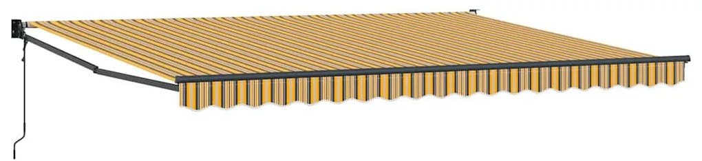 Toldo Retrátil Automático com Listras Coloridas 450x300 cm
