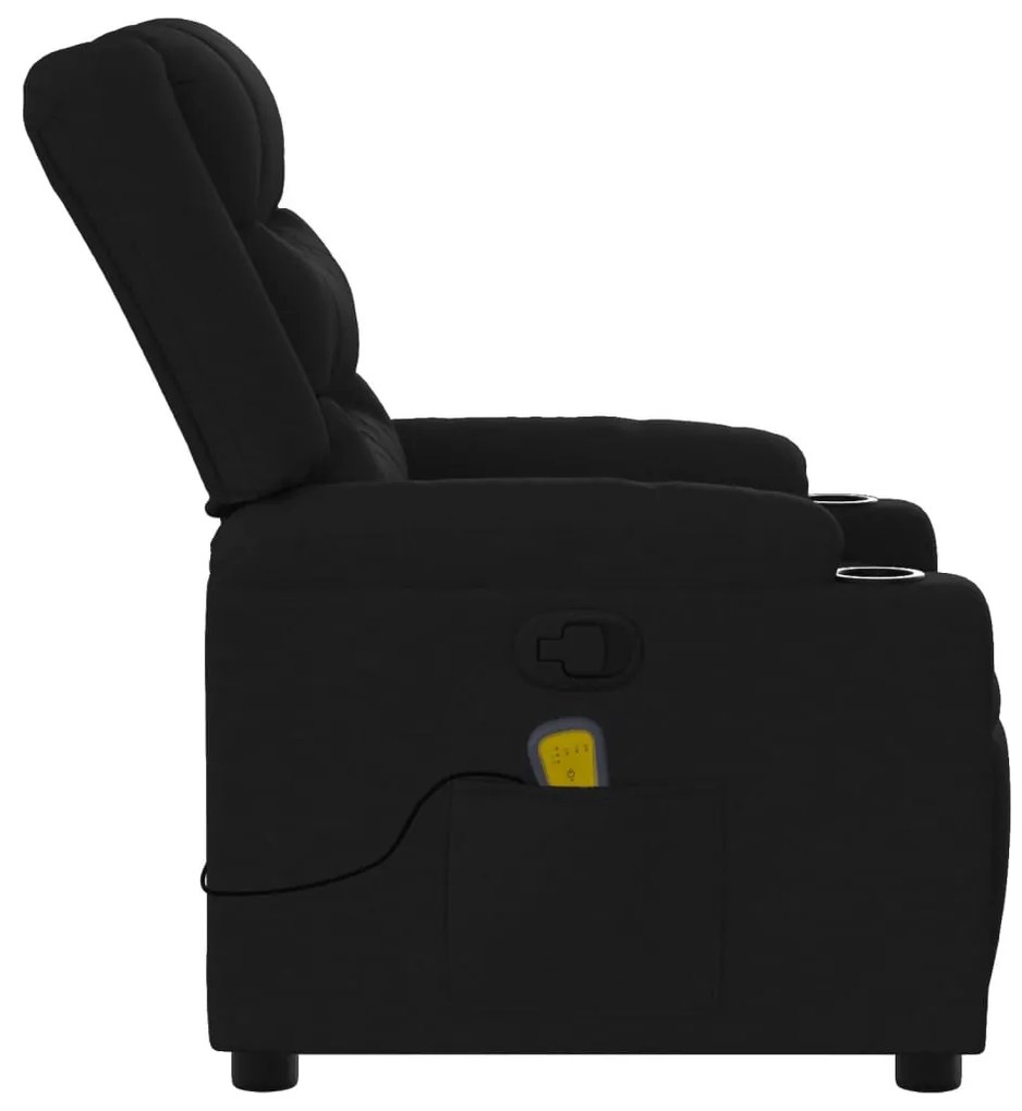 Poltrona de massagens reclinável tecido preto
