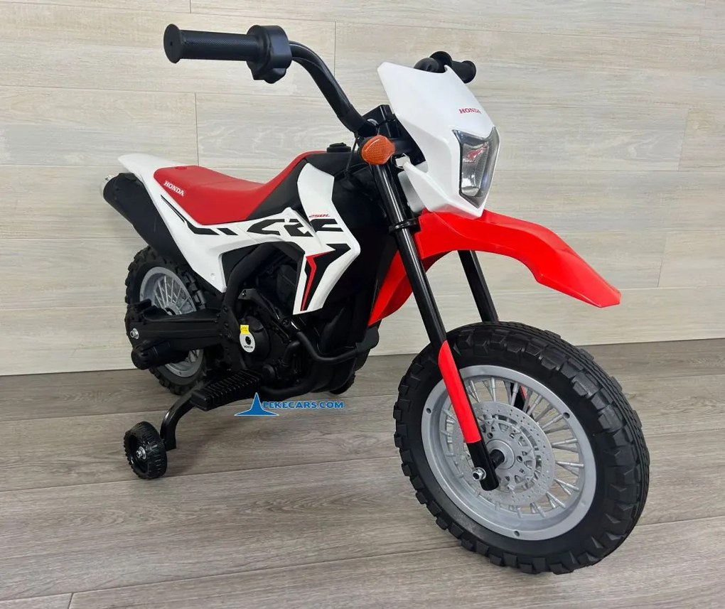 Mota elétrica 12V para crianças 3 a 6 anos Honda CRF250L Branca