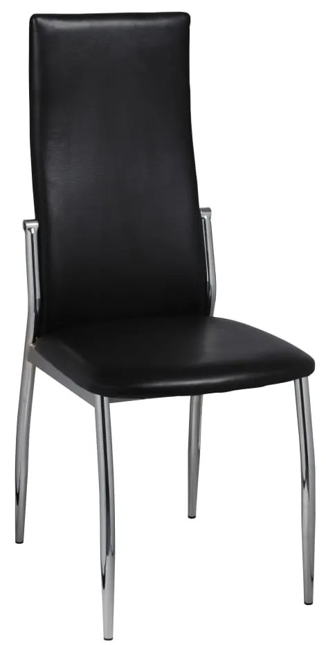 Cadeiras de jantar 4 pcs couro artificial preto