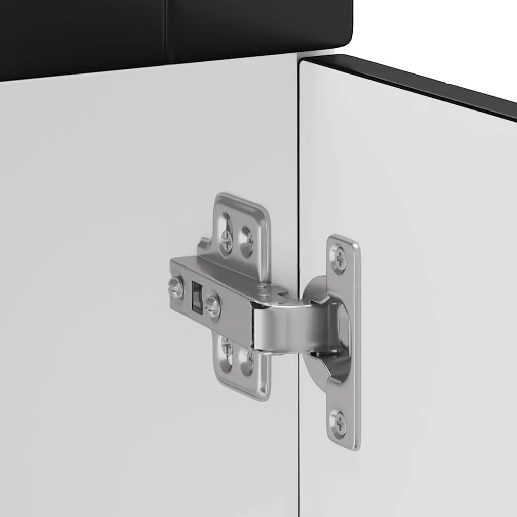 Armário de cozinha baixo Kalmar madeira artificial preto