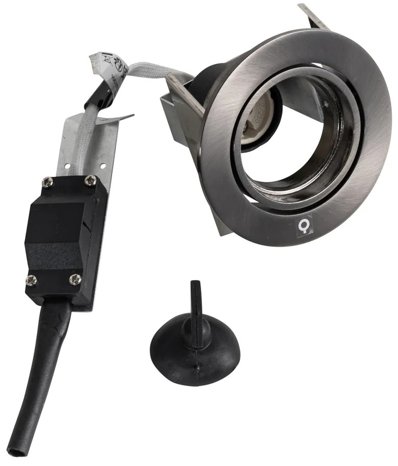 Set van 6 moderne inbouwspots gunmetal GU10 50mm rond kantelbaar - Cisco Moderno