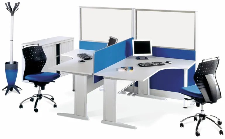 Escritório Completo 6pcs Posto de Trabalho 1400 Aura