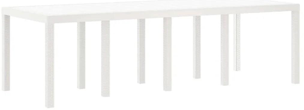 Conjunto de Jantar de Jardim 11 pcs Branco 250 x 100 x 73 cm