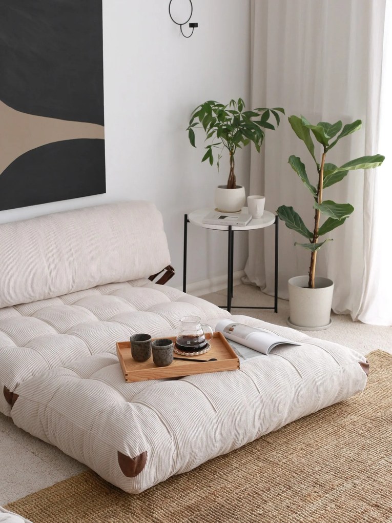Sofá-Cama 2 Lugares Fold – Branco – 120x79x75 cm