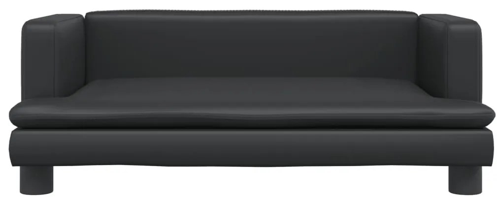 Sofá infantil 80x45x30 cm couro artificial preto