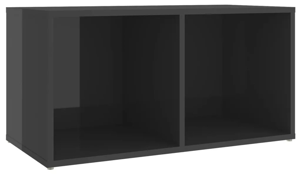 Móveis de TV 4 pcs derivados de madeira cinza brilhante