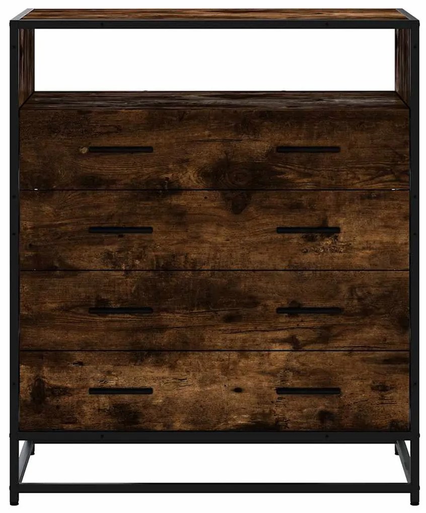 Cómoda com 1 Prateleira Aberta e 4 Gavetas - 70x41x83,5 cm - Derivados