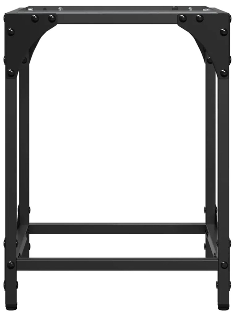 Mesas de centro c/ topo vidro transparente 2 pcs 30x30x40cm aço