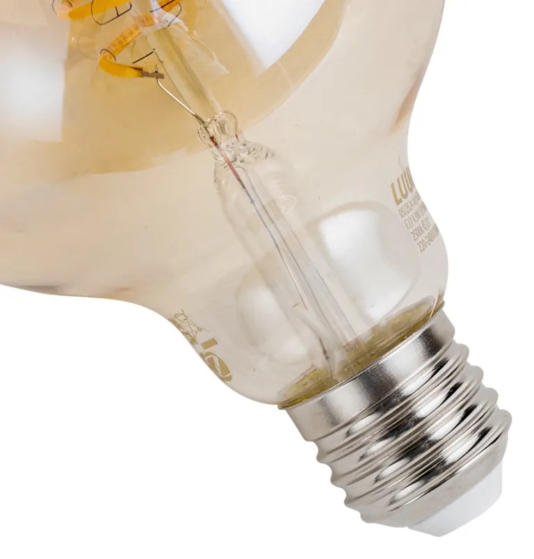 Conjunto de 5 lâmpadas LED E27 inteligentes reguláveis G95 âmbar 4,9W 320 lm 2500K Zigbee