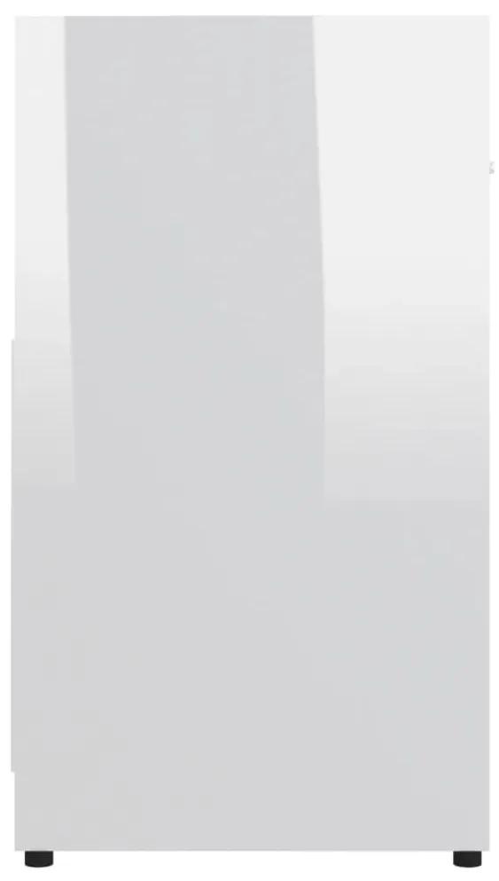 Armário casa de banho 60x33x61 cm contrapl. branco brilhante