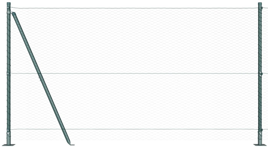 Cerca Hexagonal vidaXL Verde 1.2x100 m Aço