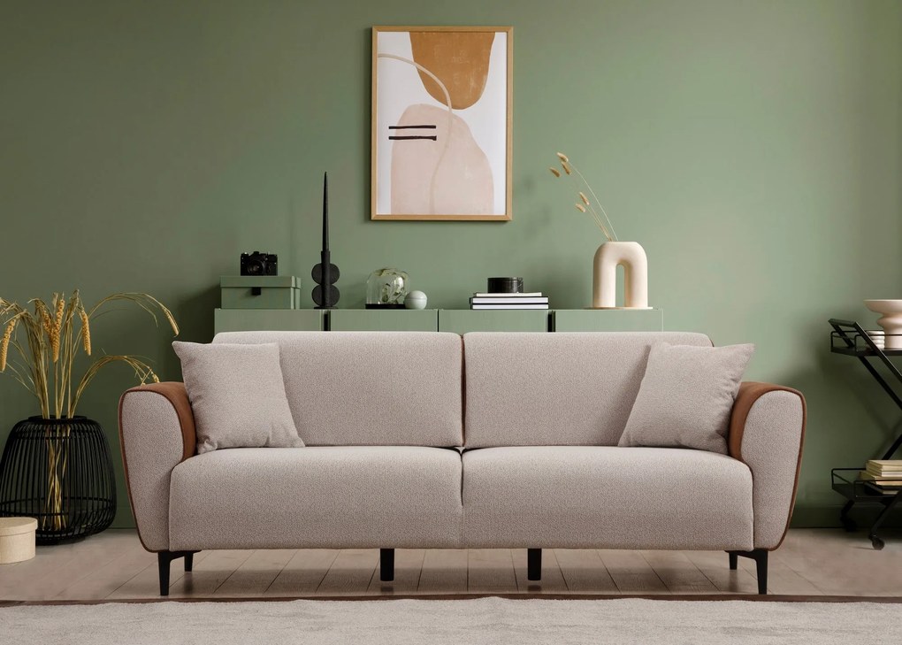 ****  
Sofá-Cama de 3 Lugares Aren – Bege – 215x85x85 cm

**