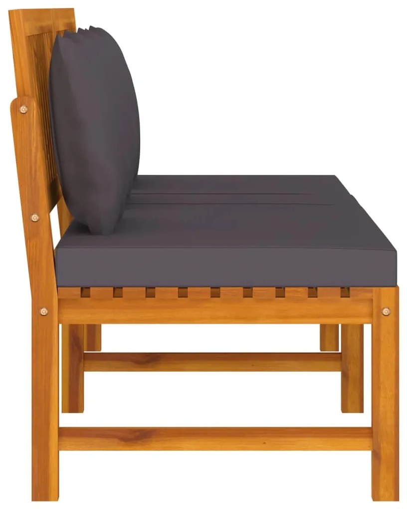 Sofá-cama com almofadão 200x60x75 cm pinho maciço cinza
