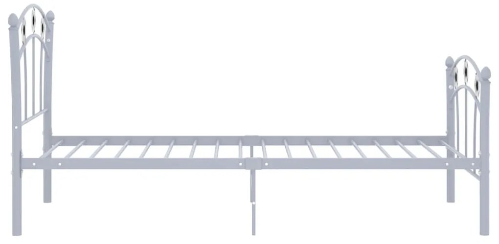 Estrutura de cama com design de futebol 90x200 cm metal cinza