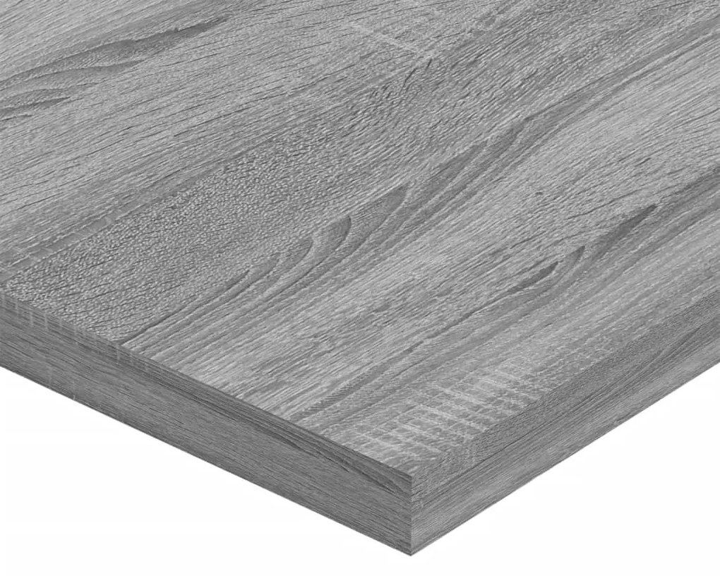 Prateleiras de parede 4pcs derivados de madeira cinzento sonoma