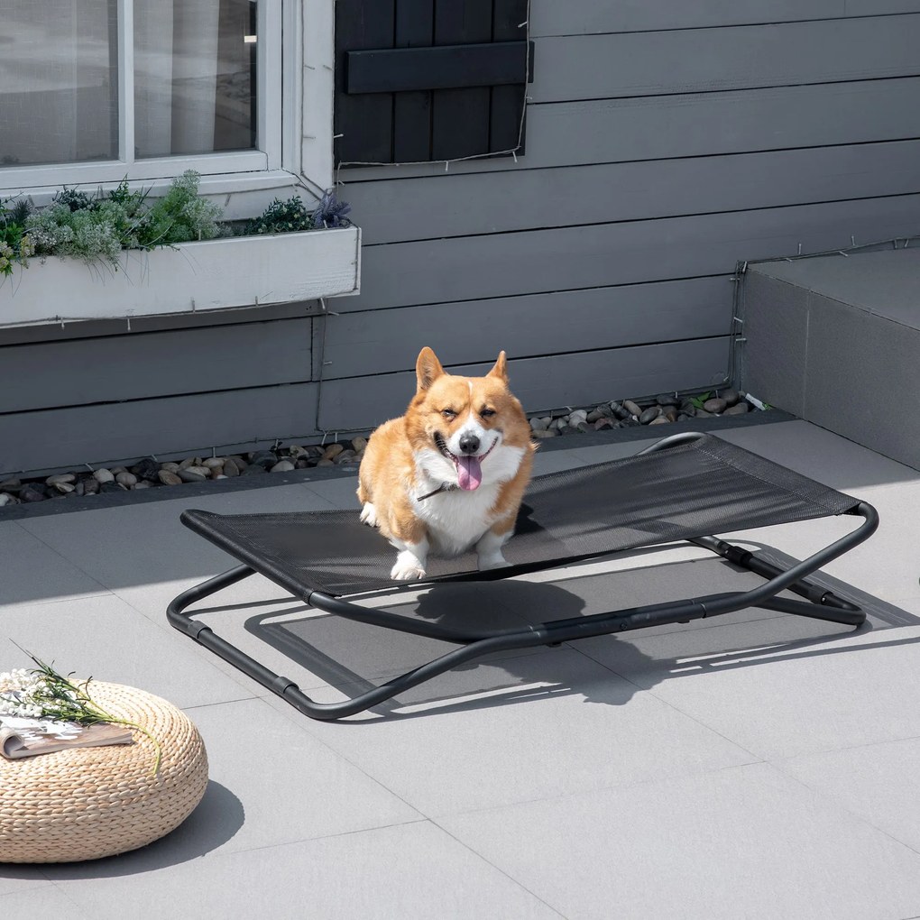 PawHut Cama Elevada para Cães Dobrável Cama para Animais de Estimação