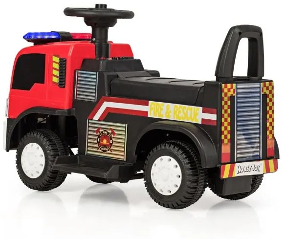 Camião de bombeiros com travão automático Motor de incêndio automático Bomba de incêndio Sirene Luzes Buzina Música para crianças 3-8 anos 67 x 39 x 4