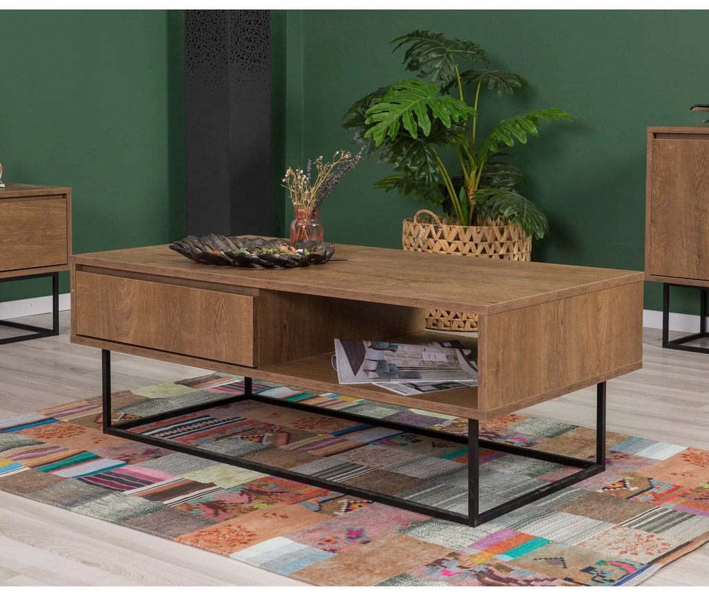 Conjunto de Mobiliário de Sala Laxus – Nogueira – Medidas Variadas