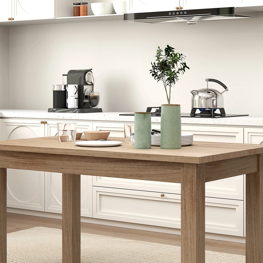 Mesa de Jantar Mesa Retangular para 6 Pessoas Mesa de Refeição para Cozinha Sala de Jantar 140x80x78 cm Madeira