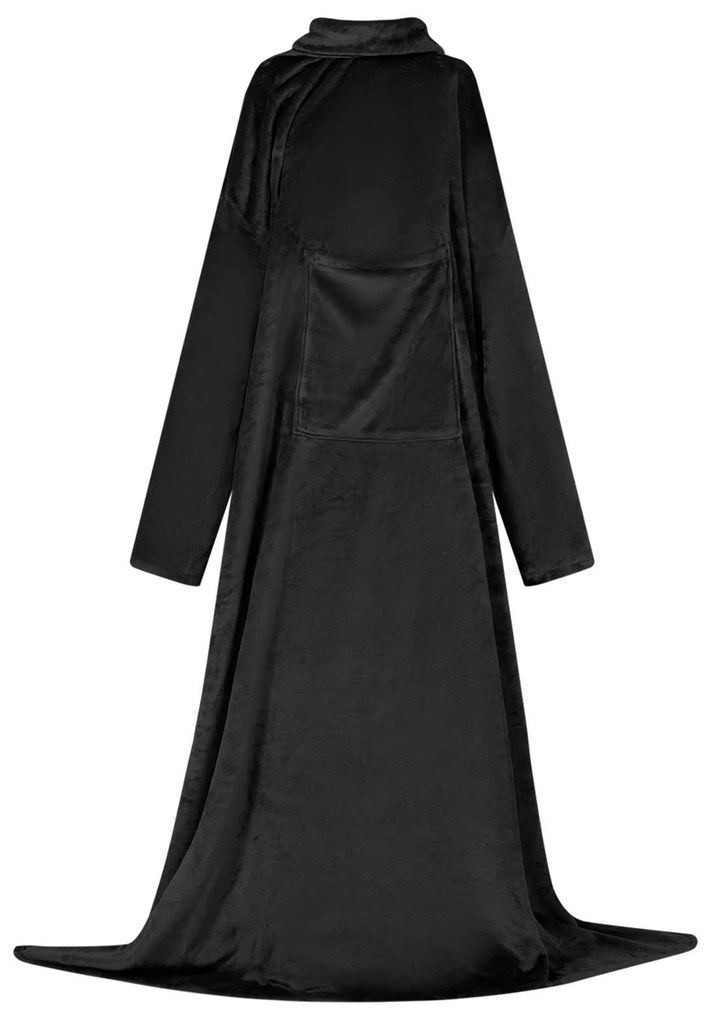 vidaXL Sweatshirt manta Preto F Flanela