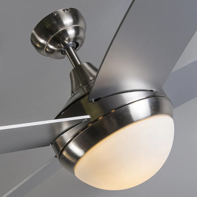 Ventilador de teto em aço com impressão de madeira preta 132cm com controle remoto - Cool