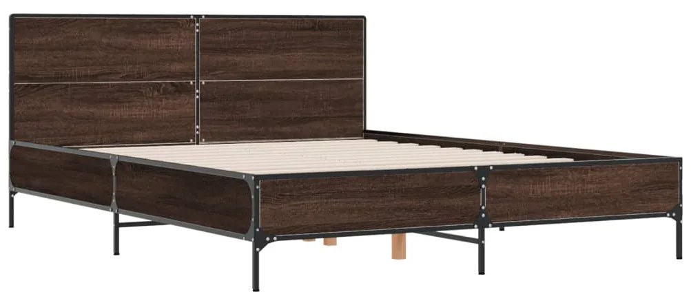 Estrutura de cama 160x200cm derivados madeira/metal