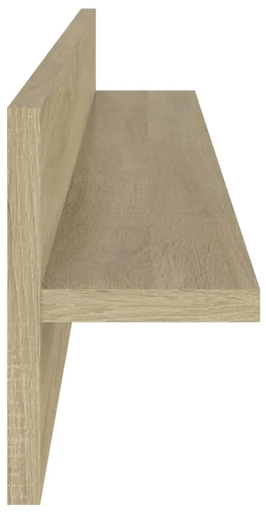 Estantes de parede 2pcs 80x11,5x18 cm contrapl. carvalho sonoma