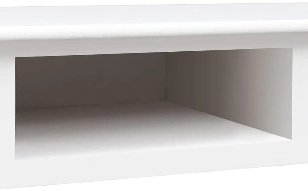 Secretária 108x45x76 cm madeira de paulownia maciça branco