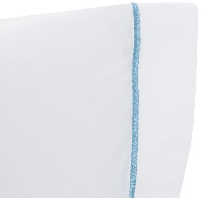 50x85 cm - 1 Fronha 100% algodão percal de 200 fios: Cordonnet Azul Claro