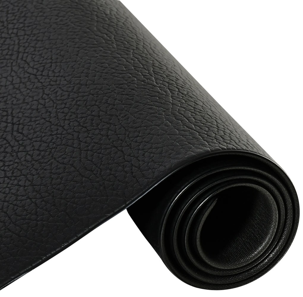 HOMCOM Tapete Protetor de Chão para Equipamentos Fitness 6mm Tapete Antiderrapante para Passadeiras e Bicicletas Estáticas para Casa Academia 180x90cm Preto