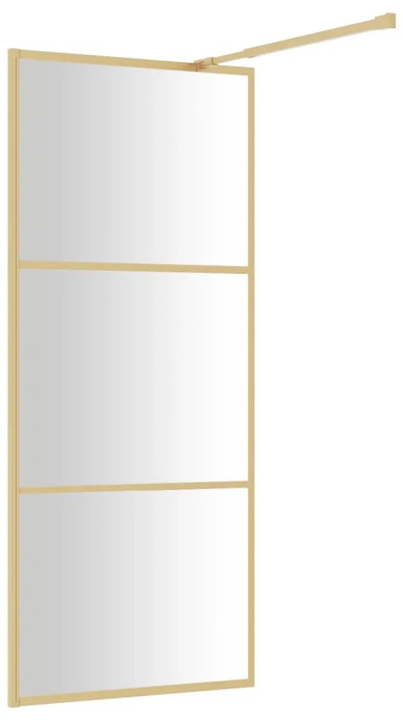 Divisória de chuveiro 80x195 cm vidro transparente ESG dourado
