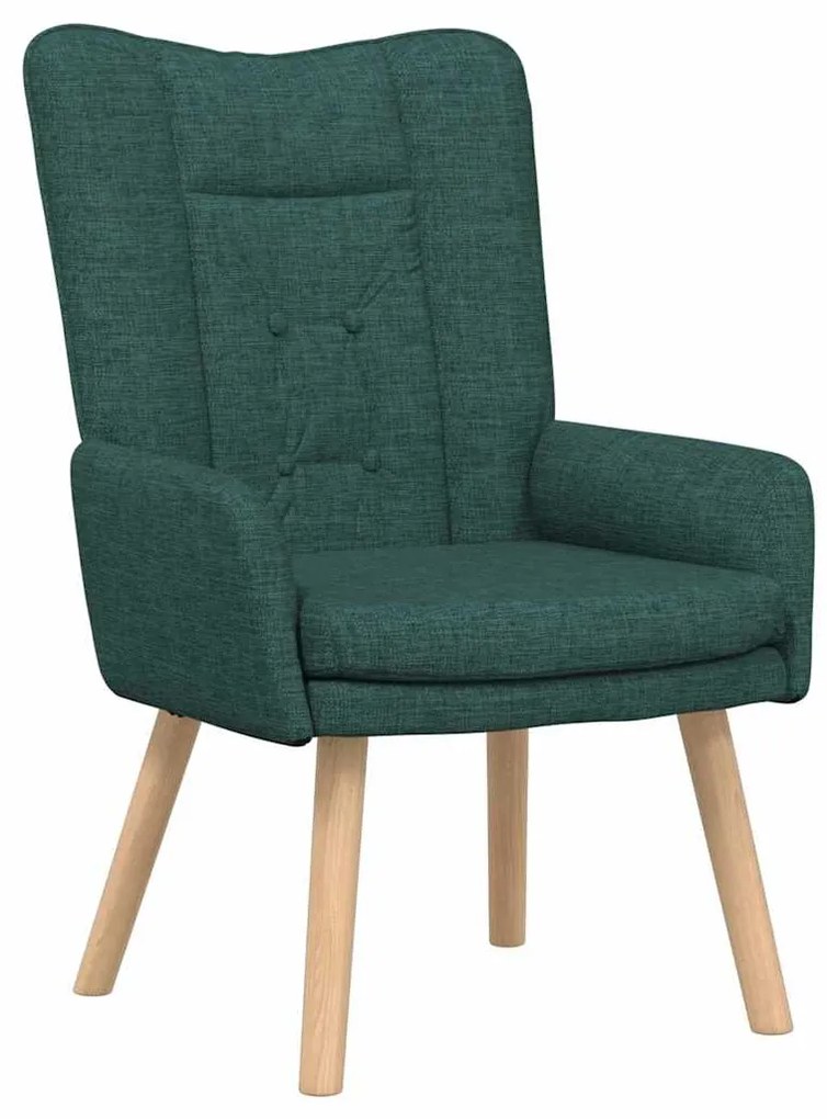 Cadeira Relaxante vidaXL Verde Escuro em Tecido