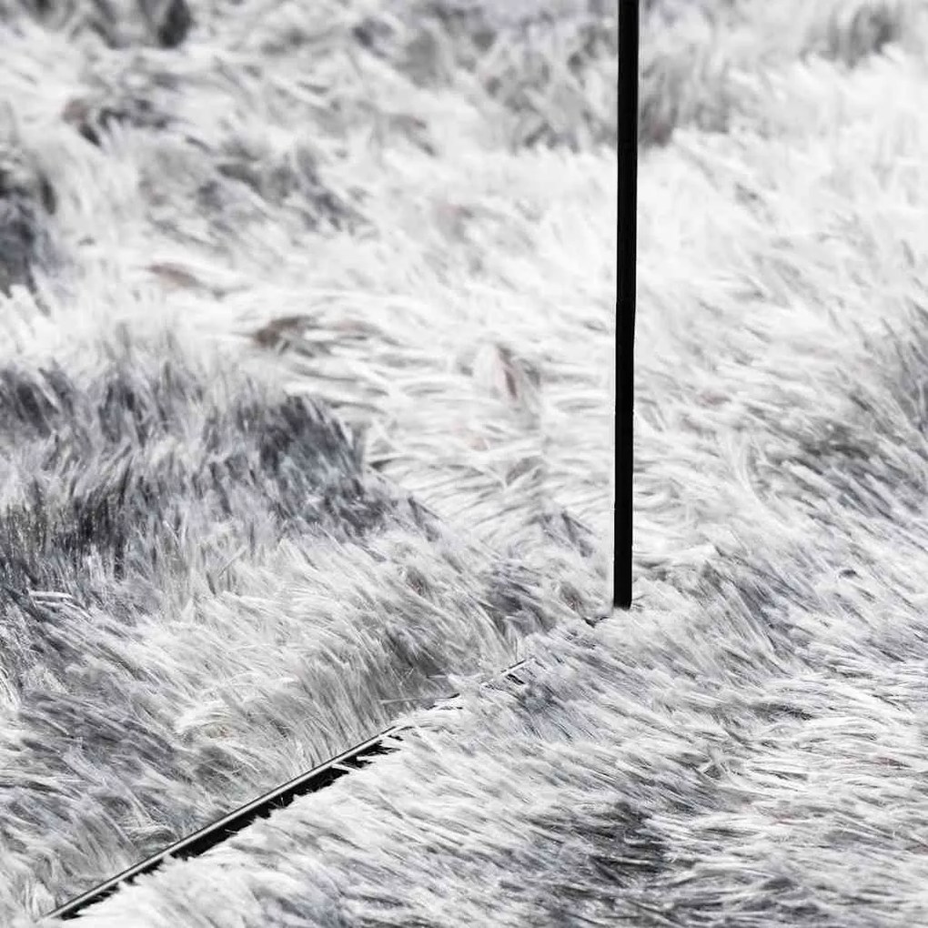 Tapete shaggy de pelo alto NAVARRA 240x340 cm cinzento-claro