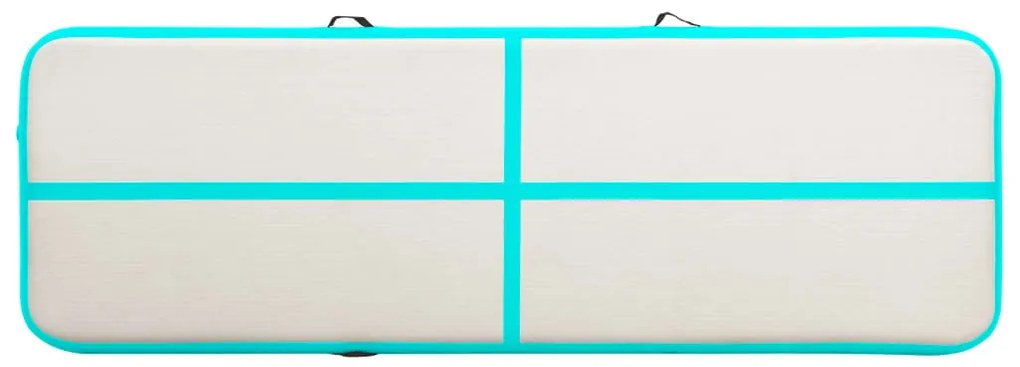 Colchão de ginástica insuflável c/ bomba 500x100x15cm PVC verde