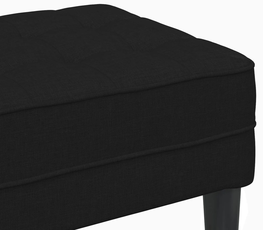 Banco vidaXL Preto 113x57x39 cm Tecido