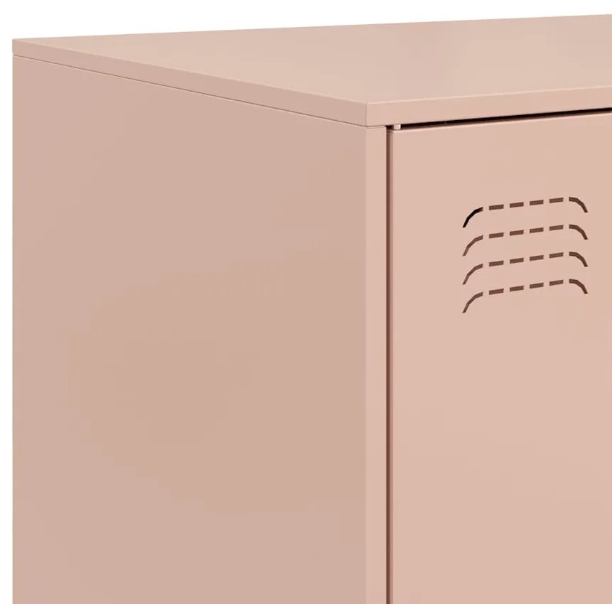 Aparador 67x39x107 cm aço rosa