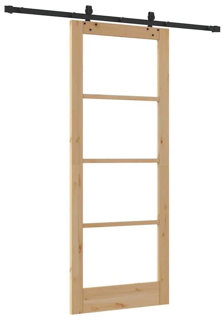 Conjunto de Porta Deslizante com Hardware 'ORKDAL'da vidaXL Madeira Só
