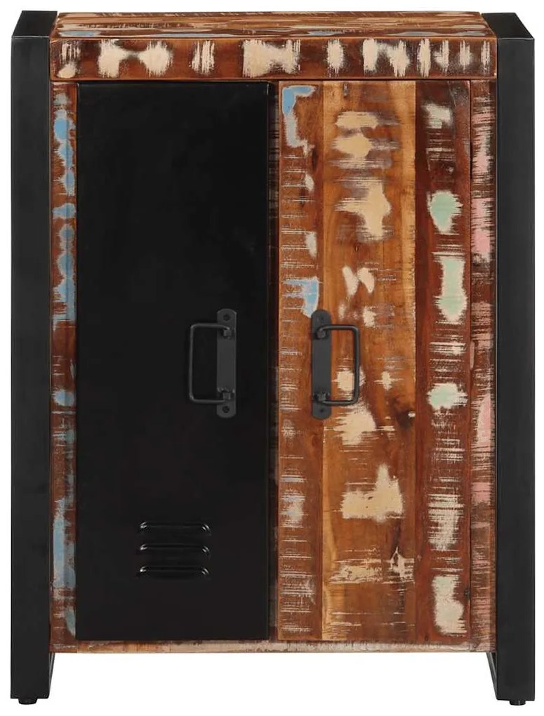 Aparador multicor 55x35x70 cm madeira maciça recuperada