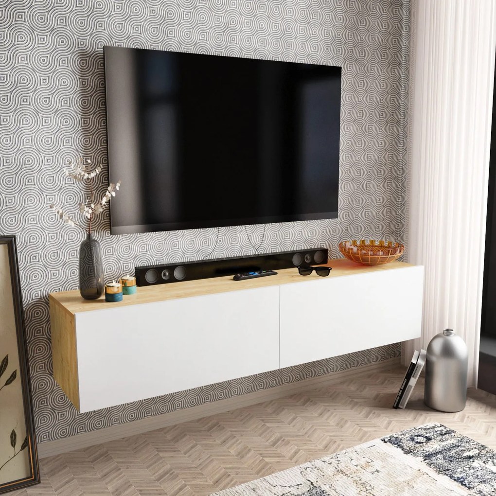Móvel TV Poling – Branco Safira – 159,7 x 36,8 x 34,1 cm