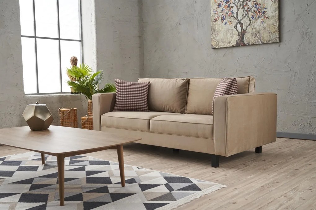Sofá de 2 Lugares Kale – Creme – 180x83x91 cm