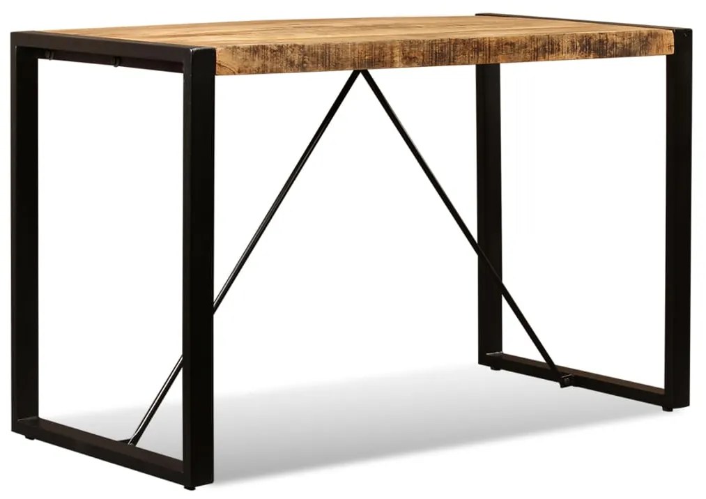 Mesa de jantar madeira de mangueira maciça áspera 120 cm