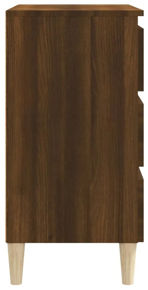 Aparador 60x35x69 cm derivados de madeira cor carvalho castanho