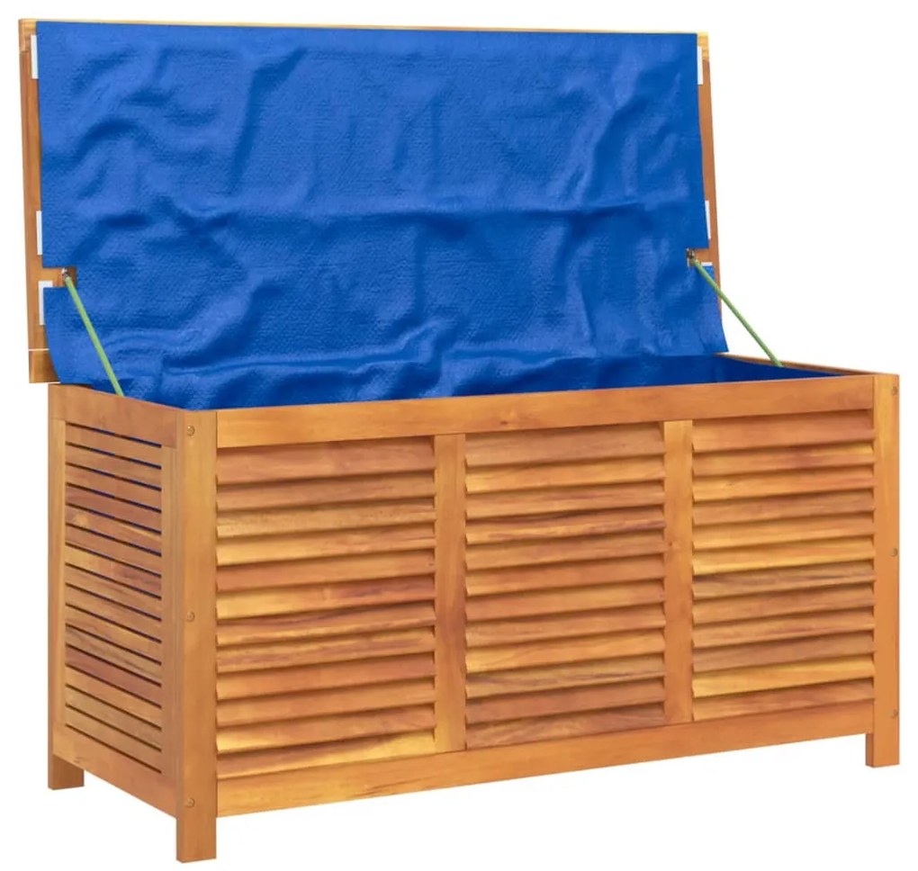 Caixa arrumação jardim c/ veneziana 113x50x56 cm acácia maciça