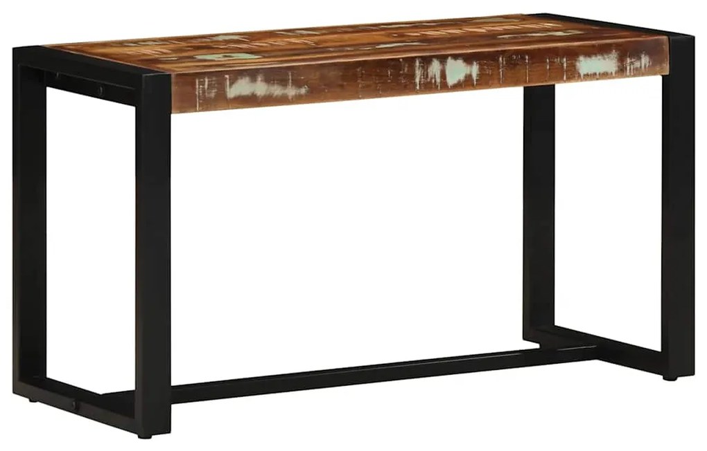 vidaXL Banco multicor 80x35x45 cm madeira maciça recuperada