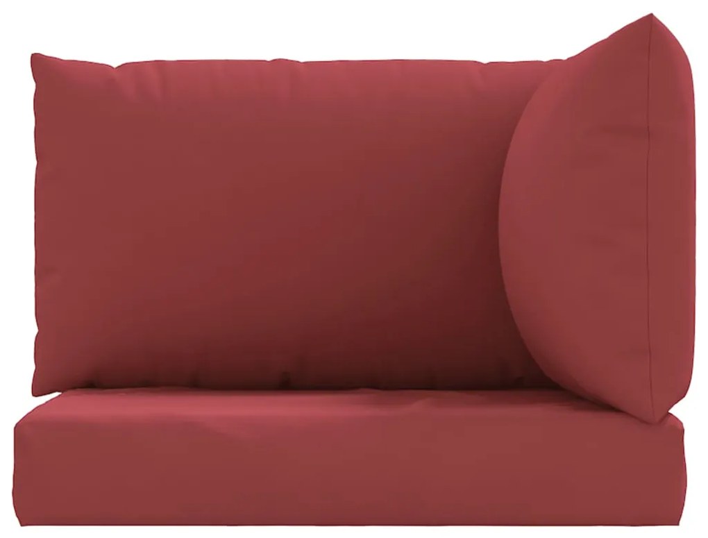 Almofadões p/ móveis paletes 3 pcs tecido oxford vermelho tinto