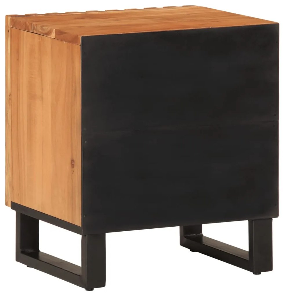 Mesa de cabeceira 40x34x46 cm madeira de acácia maciça